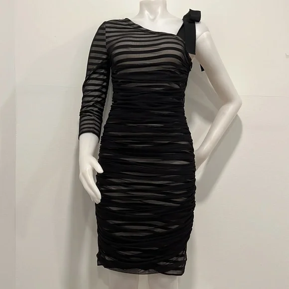 white christmas dresses BCBGMAXAZRIA Sleeveless Ruched-Side Dress – Runway Catalog main image 1